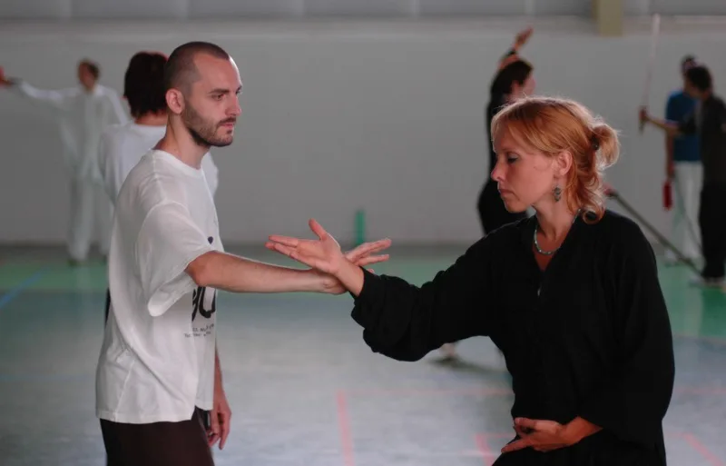 learning tai chi/ alert button